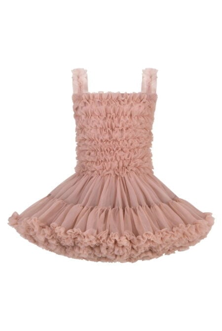 Abito in tulle rosa scuro per bambina, rosa antico Misty Rose Fig&Pear. Taglie disponibili: 80/86, 92/98, 98/104, 110/116, 122/128, 134