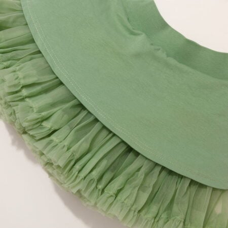 Abito e gonna in tulle verde con fodera a 3 strati per bambina Fig&Pear Avocado Green. Taglie disponibili: 86/92, 98/104, 110/116, 122/128, 134
