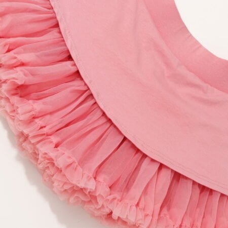 Gonna in tulle Watermelon Pink per bambina Fig&Pear - dettaglio balze rosa. Taglie disponibili: 80/86, 92/98, 98/104, 110/116, 122/128, 134, 140, 150