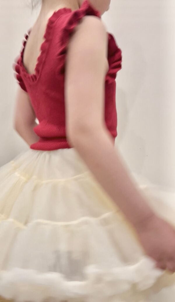 Cream tutu tulle skirt for a girl