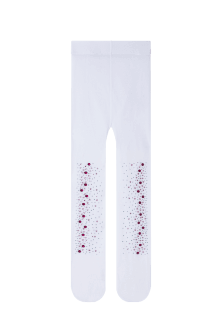 Pink Hotfix Strumpfhose mit glänzenden Diamanten