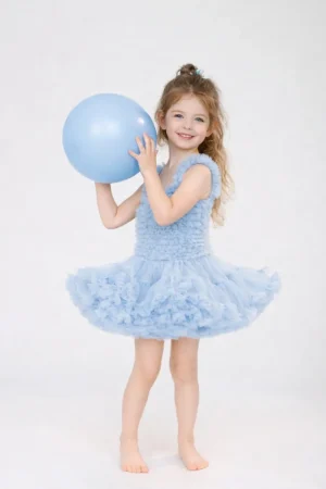 Babyblaues Tüllkleid