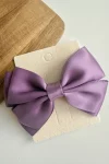 Large purple bow hair clip