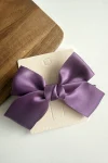 Large Purple Bow Hair Clip