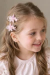 Pink starfish hair clips 2-pack