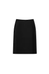 Elegant black knit midi pencil skirt